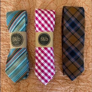 3 Frank and Buck handmade cotton ties.  Never been worn.